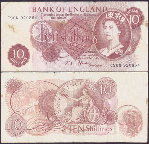 1966-70 Great Britain 10 Shillings L000836